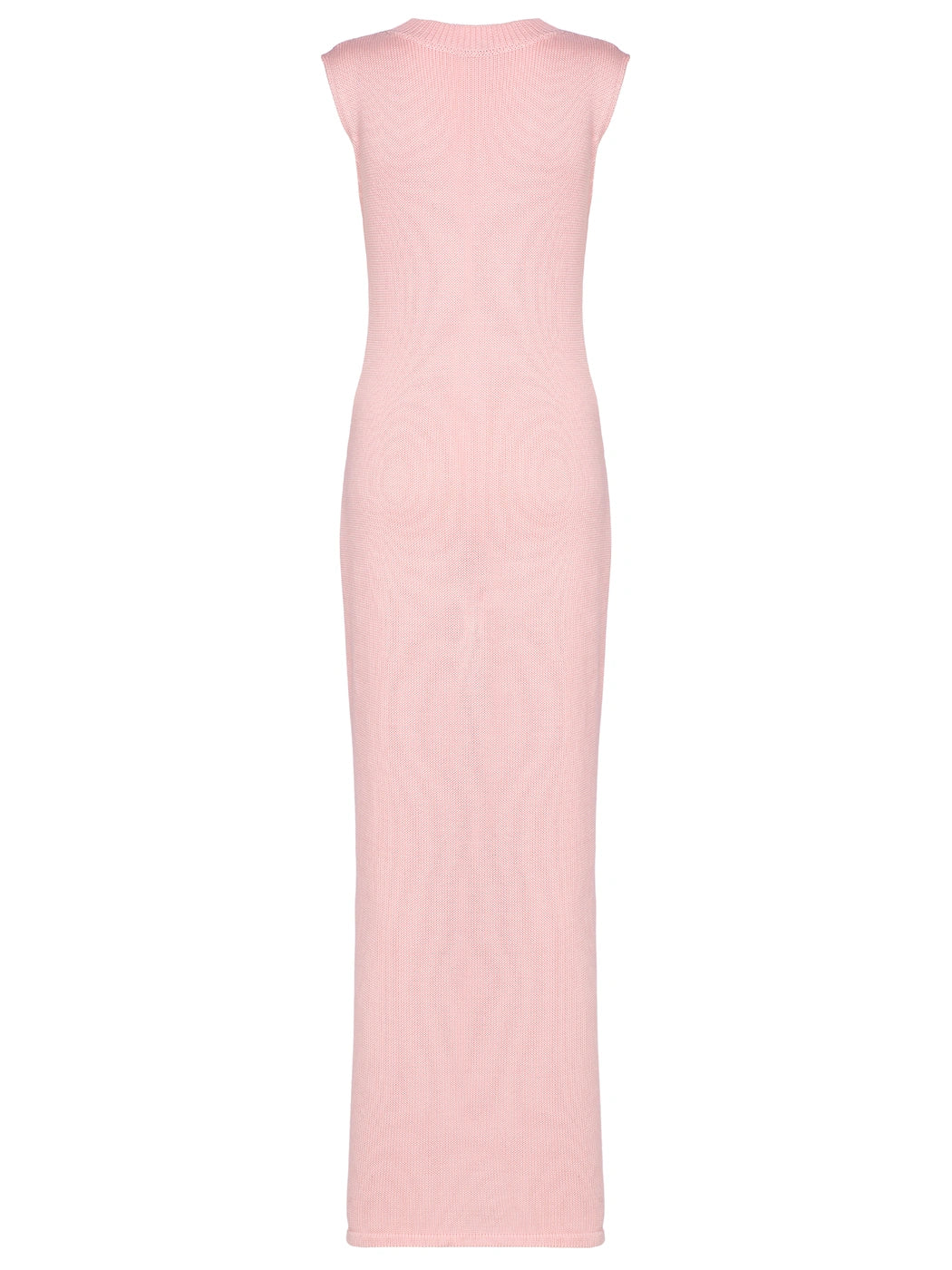 marcel-ostertag-strickkleid-rosa-baumwolle-seitenschlitz image 2