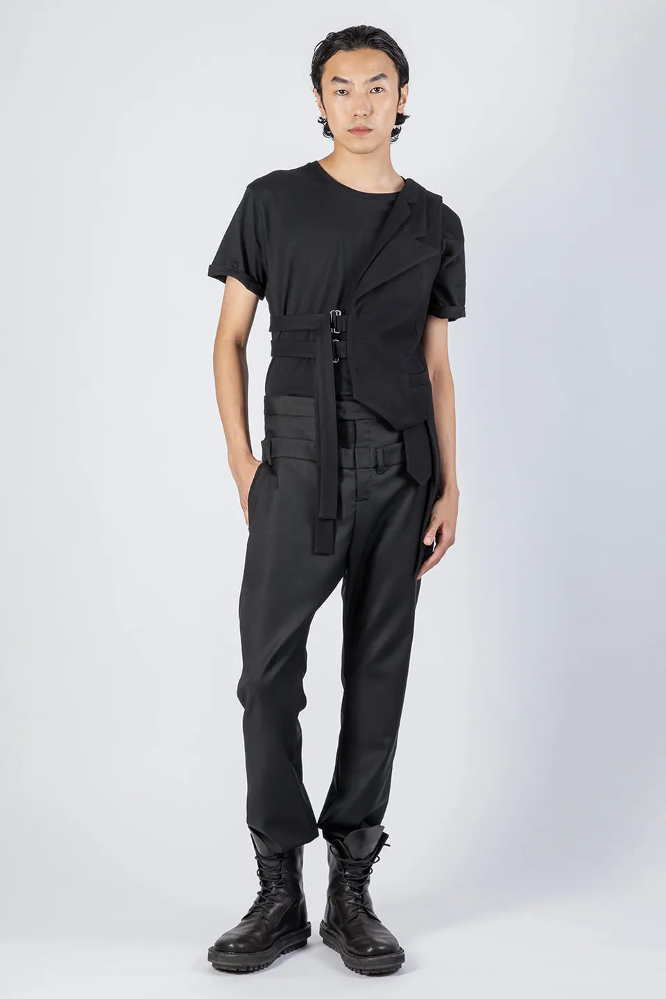esther-perbandt-half-fin-weste-herren-schwarz-48-wolle-kaschmir image 1