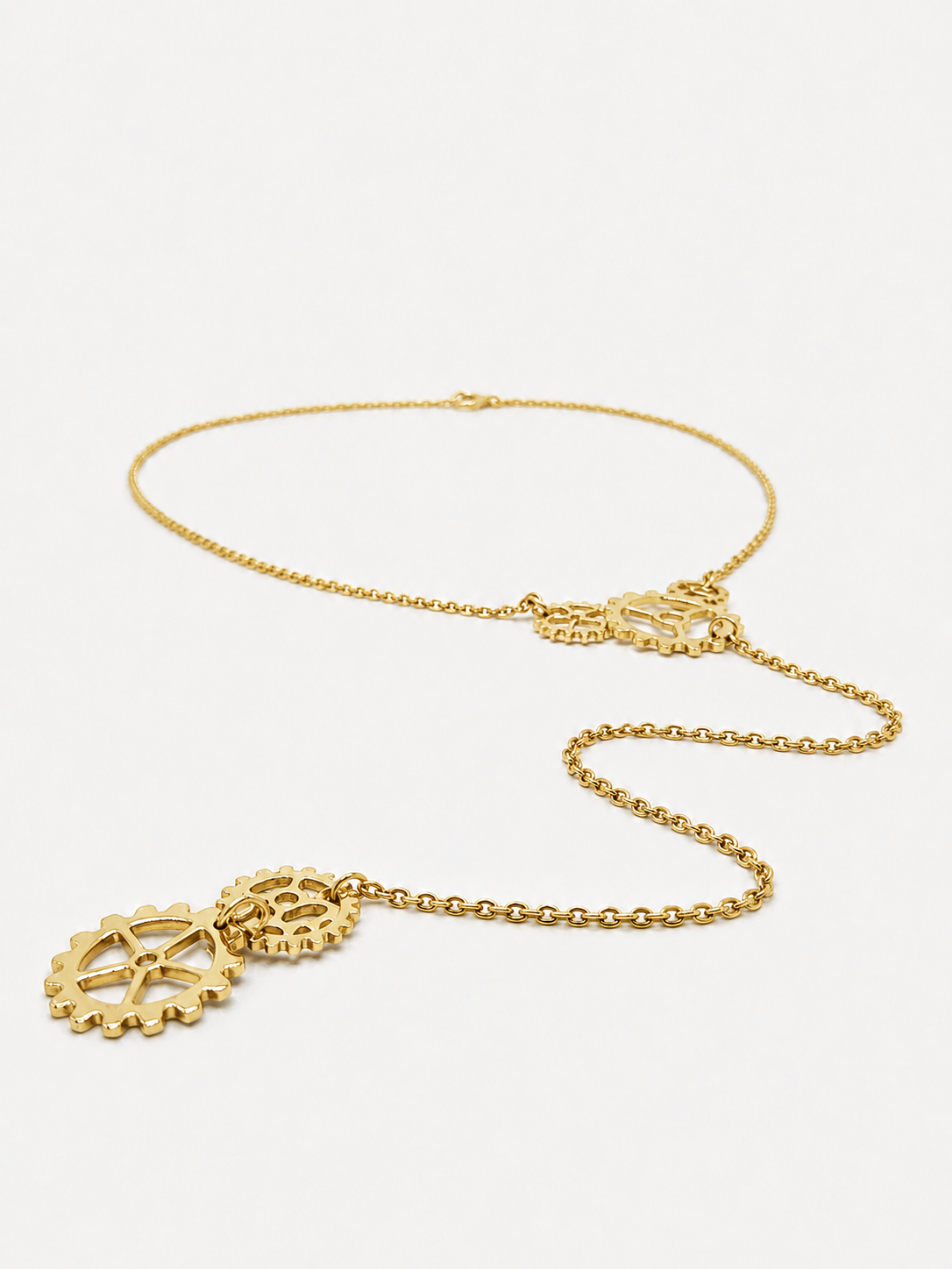esther-perbandt-gearwheel-halskette-gold-lang-doppelt-messing image 2