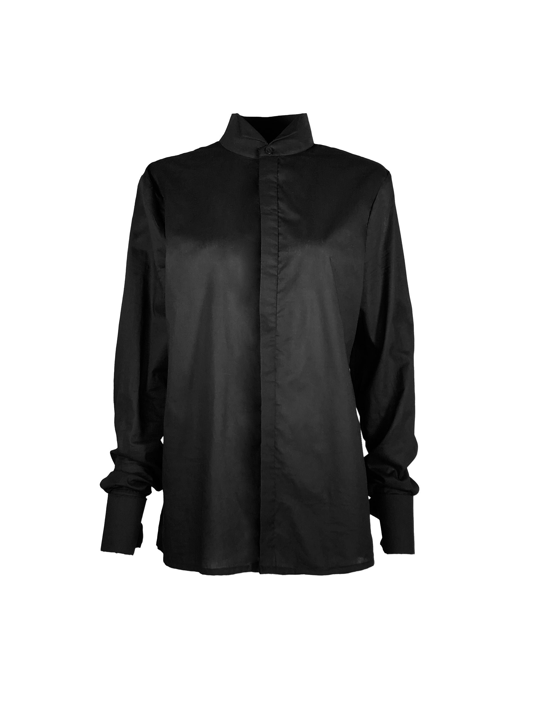 esther-perbandt-smoking-cotton-bluse-schwarz-slim-fit image 5