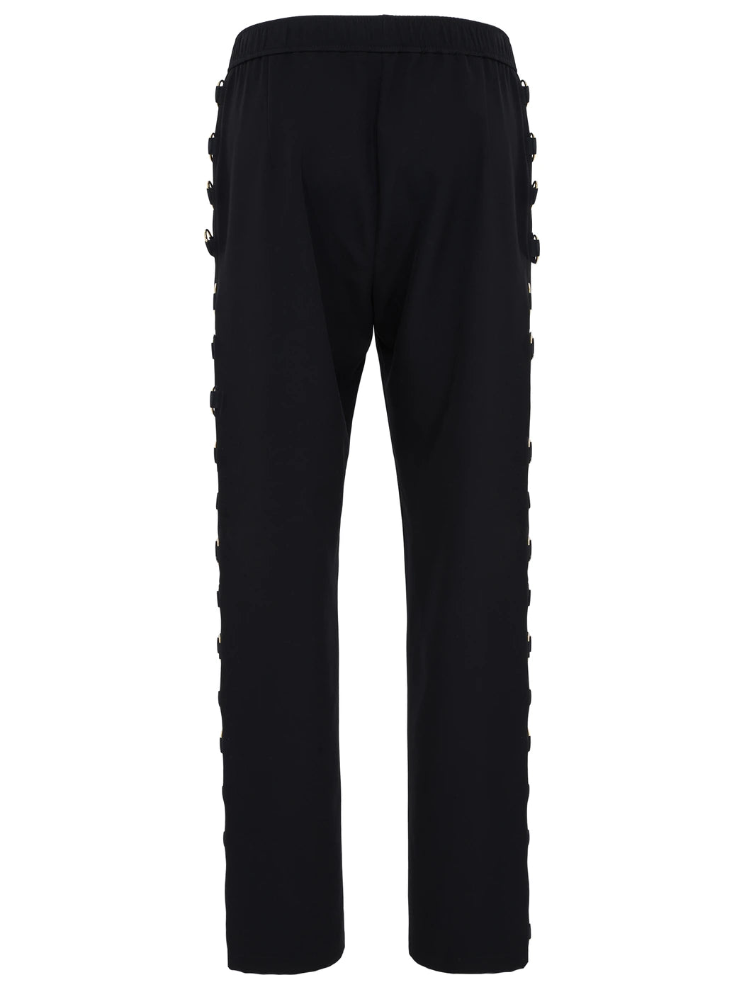 marcel-ostertag-damen-hose-ringe-schwarz-goldringe-elastikbund image 3