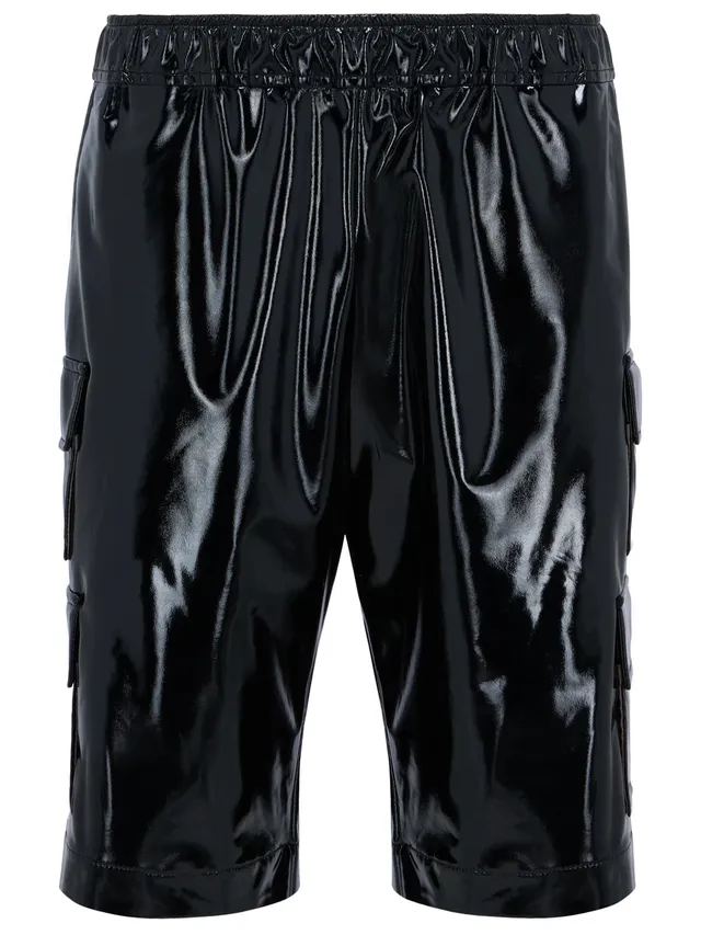 marcel-ostertag-cargoshorts-lack-schwarz image 1
