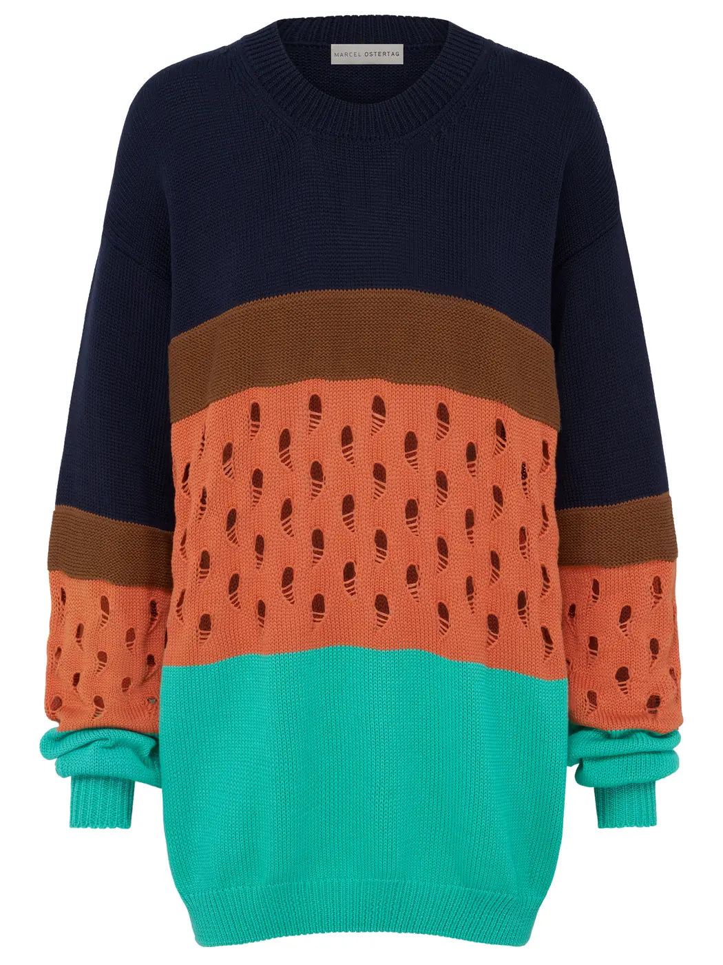 marcel-ostertag-damen-strickpullover-lochmuster-gr-36-multicolor image 1