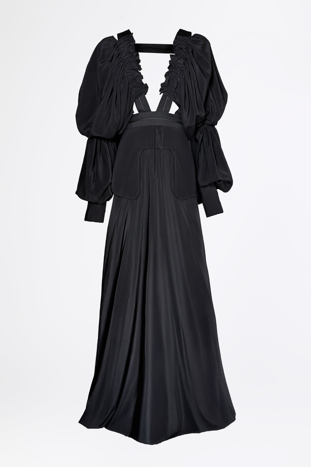 esther-perbandt-waistband-long-kleid-schwarz-seide image 2