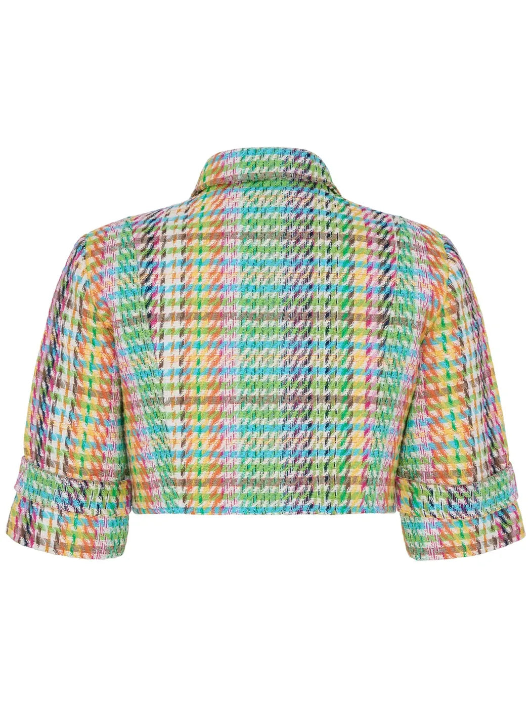 marcel-ostertag-damen-kurzjacke-tweed-multi-blau-tweedjacke image 2