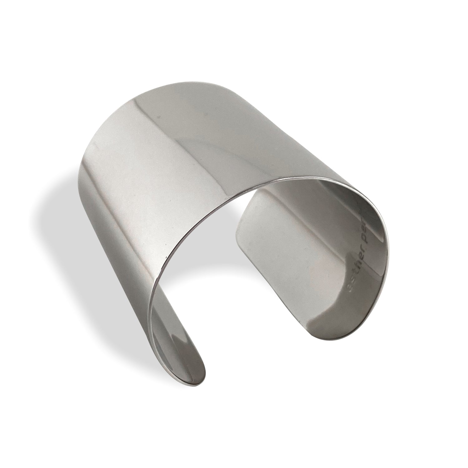 esther-perbandt-plain-cuff-armreif-silber-breit-verstellbar image 3