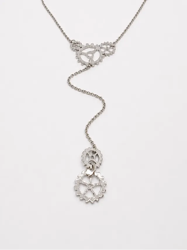 esther-perbandt-gearwheel-lange-silber-halskette-silber-ankerkette image 1