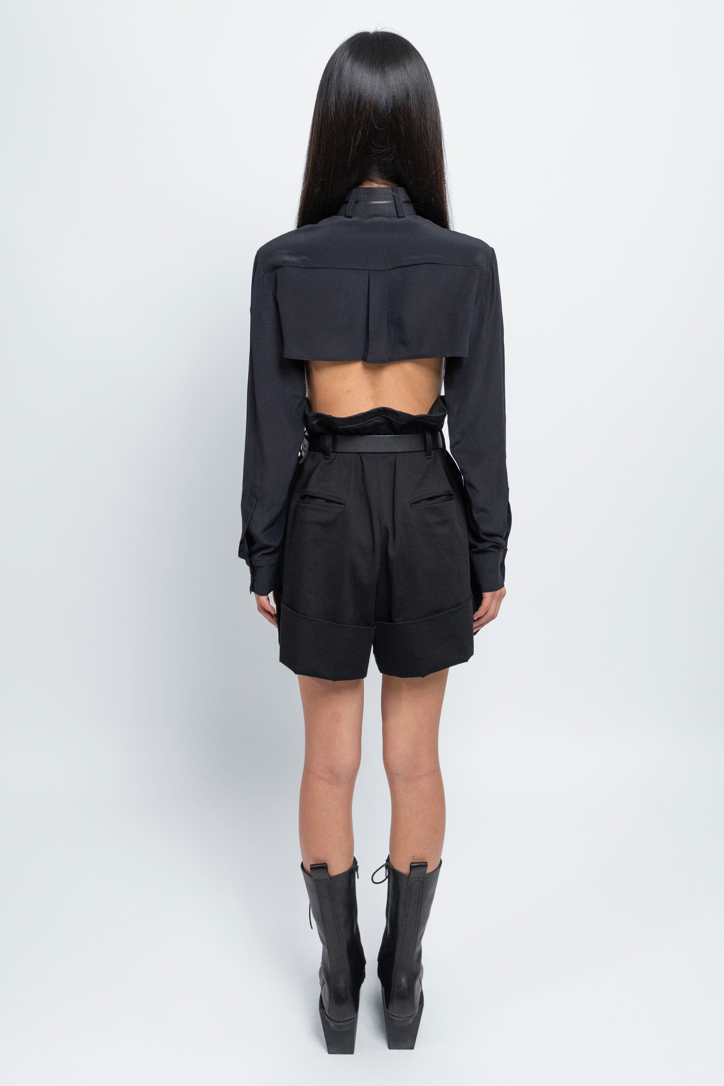 esther-perbandt-waistband-shorts-damen-schwarz-baumwolle image 7