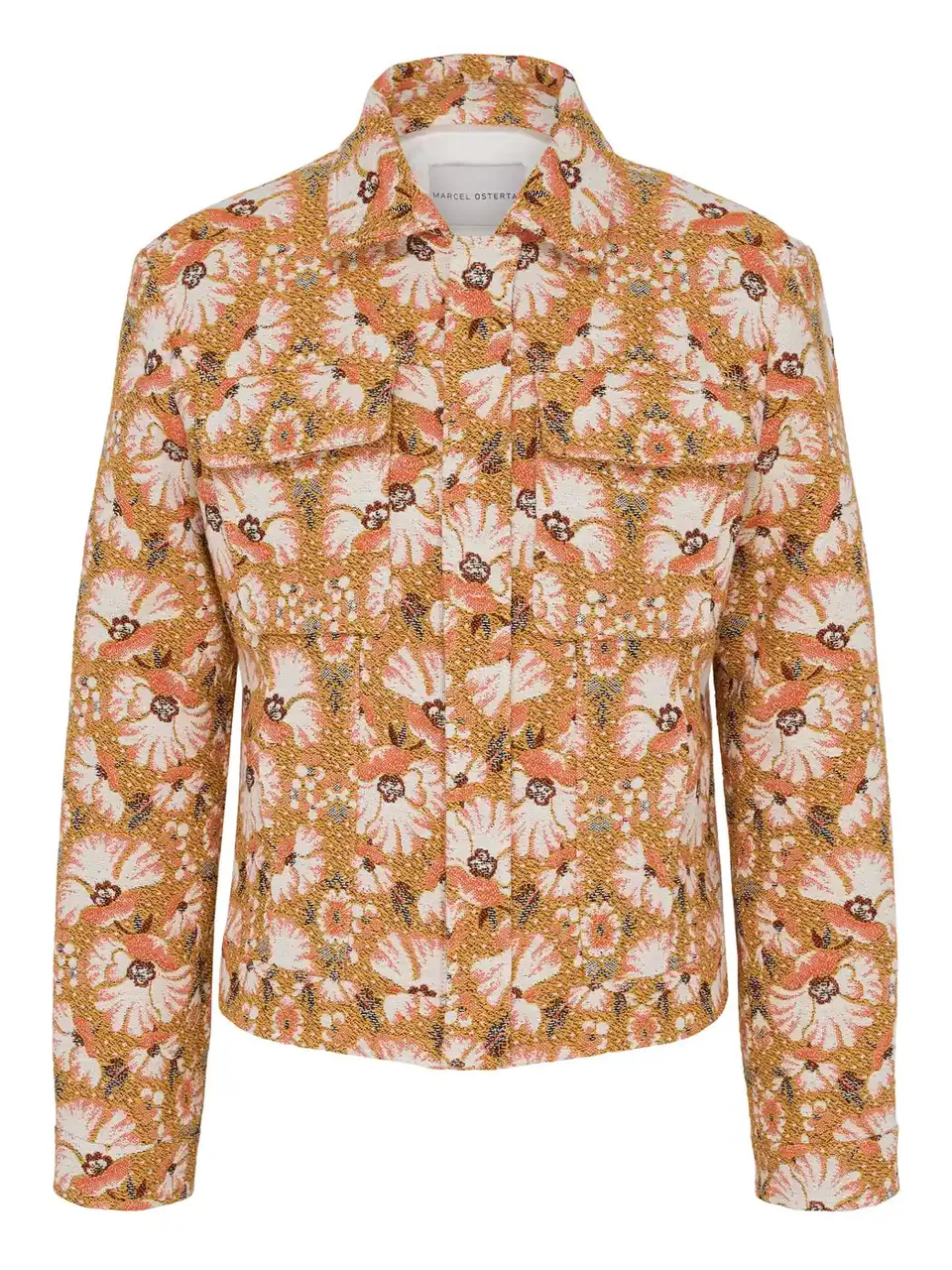 marcel-ostertag-jacke-jacquard-blumenprint-gelb-dancing-flowers image 1