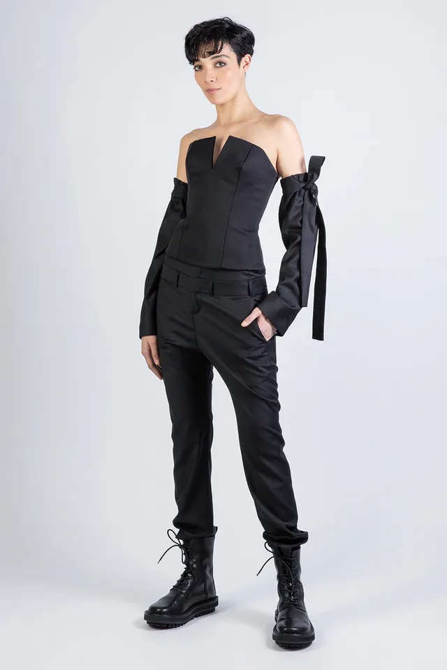esther-perbandt-corsage-long-top-damen-schwarz-viskose-gr-34-42 image 1