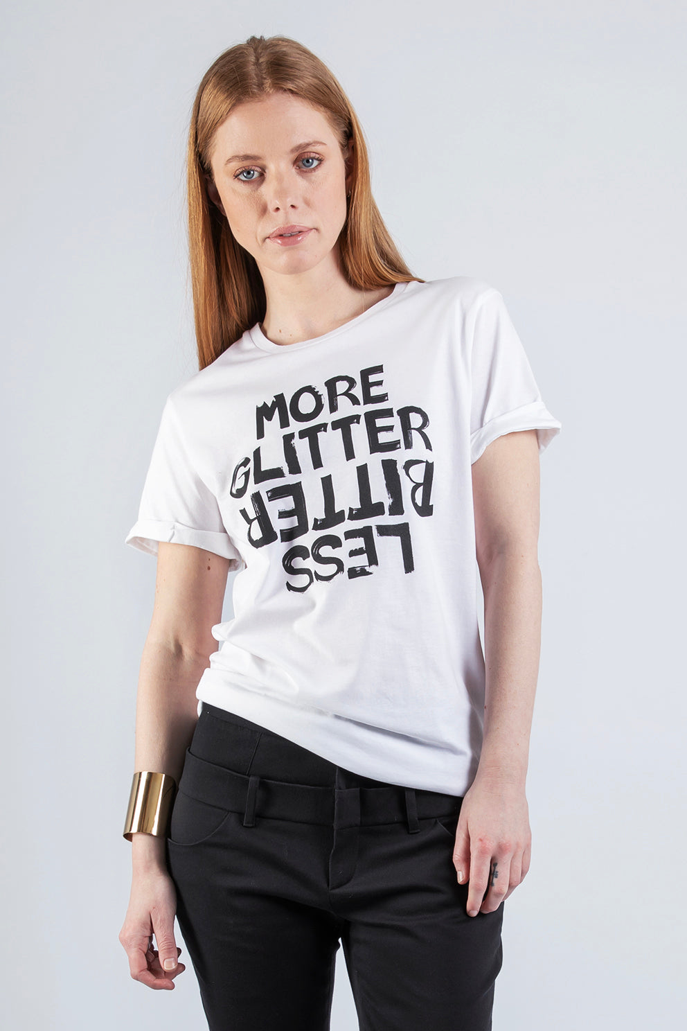 esther-perbandt-more-glitter-less-bitter-t-shirt-damen-wei-bio image 2