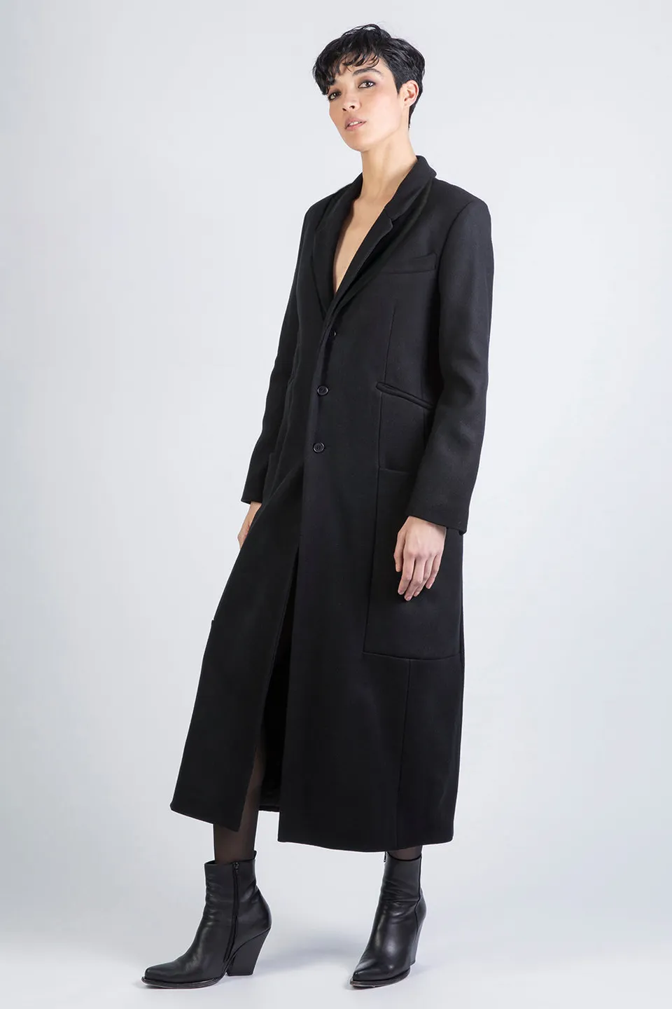 esther-perbandt-double-collar-mantel-damen-schwarz-wolle image 1