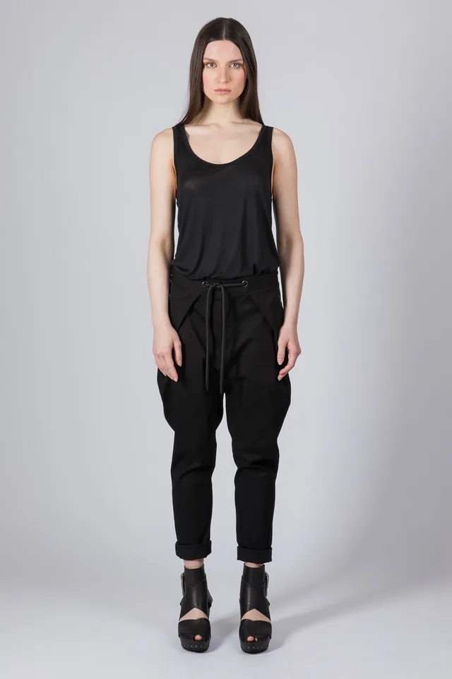 esther-perbandt-favour-hose-damen-schwarz-loose-fit-baumwolle image 1