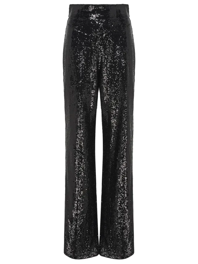 marcel-ostertag-paillette-hose-schwarz-hoher-bund-xs image 1