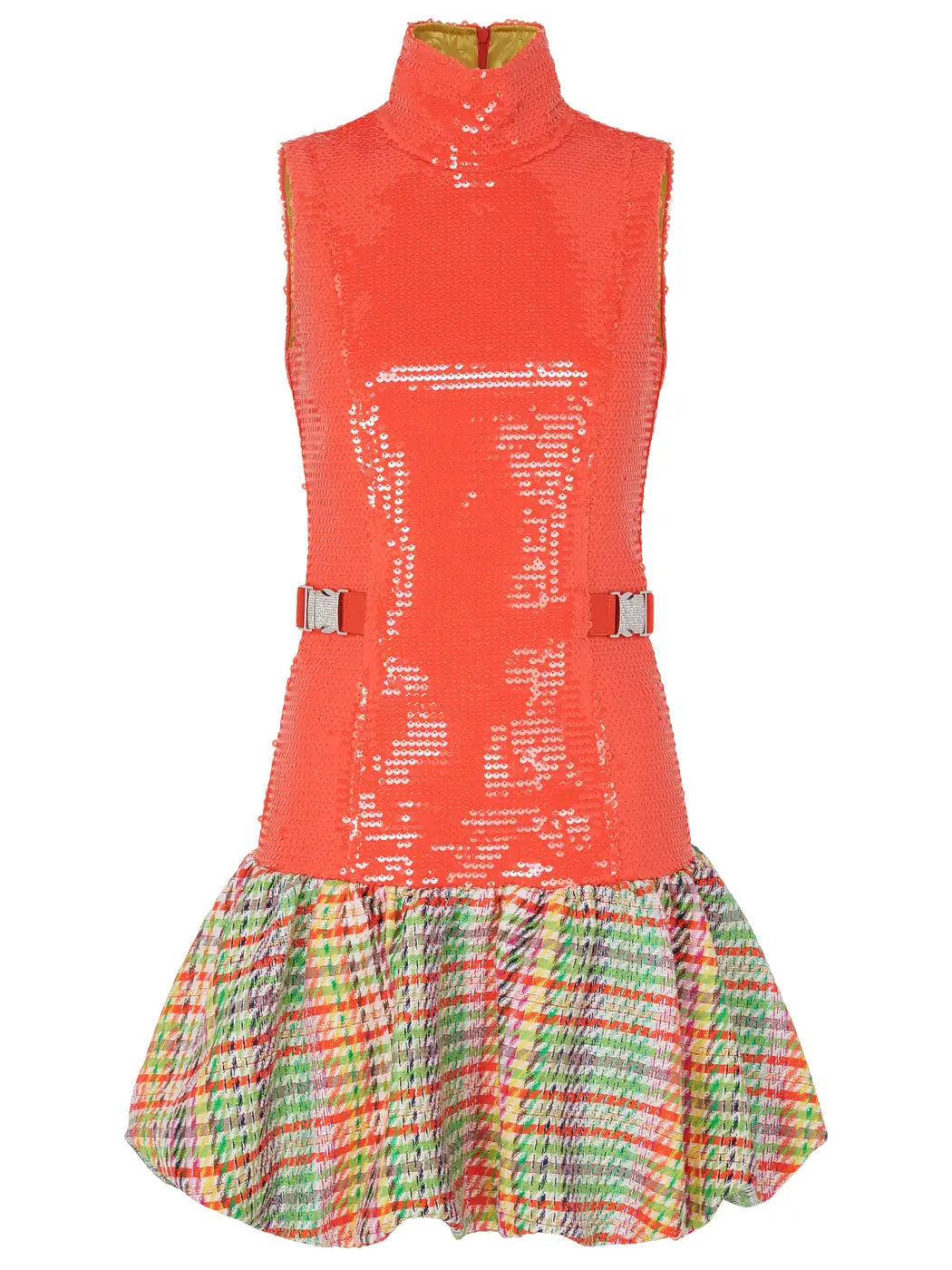 marcel-ostertag-damen-kurzkleid-paillette-orange-paillettenkleid image 1