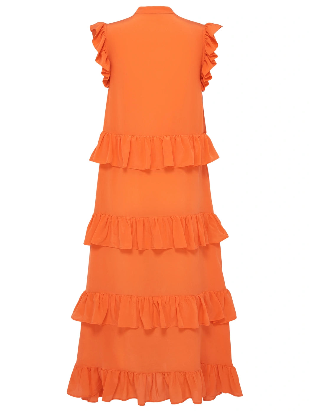 marcel-ostertag-damen-midikleid-seide-orange-seidenkleid image 2
