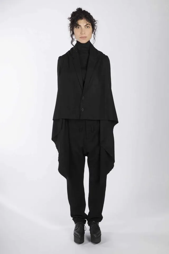 esther-perbandt-throw-weste-damen-schwarz-wolle-one-size image 1