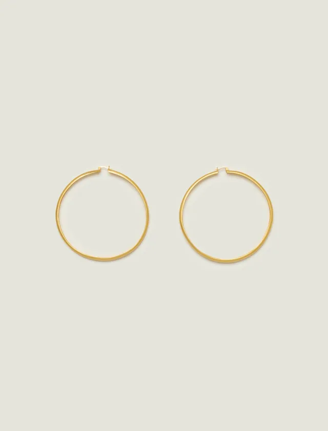ioannes-golden-hoops-creolen-gro-messing-rhodiniert-110mm image 1