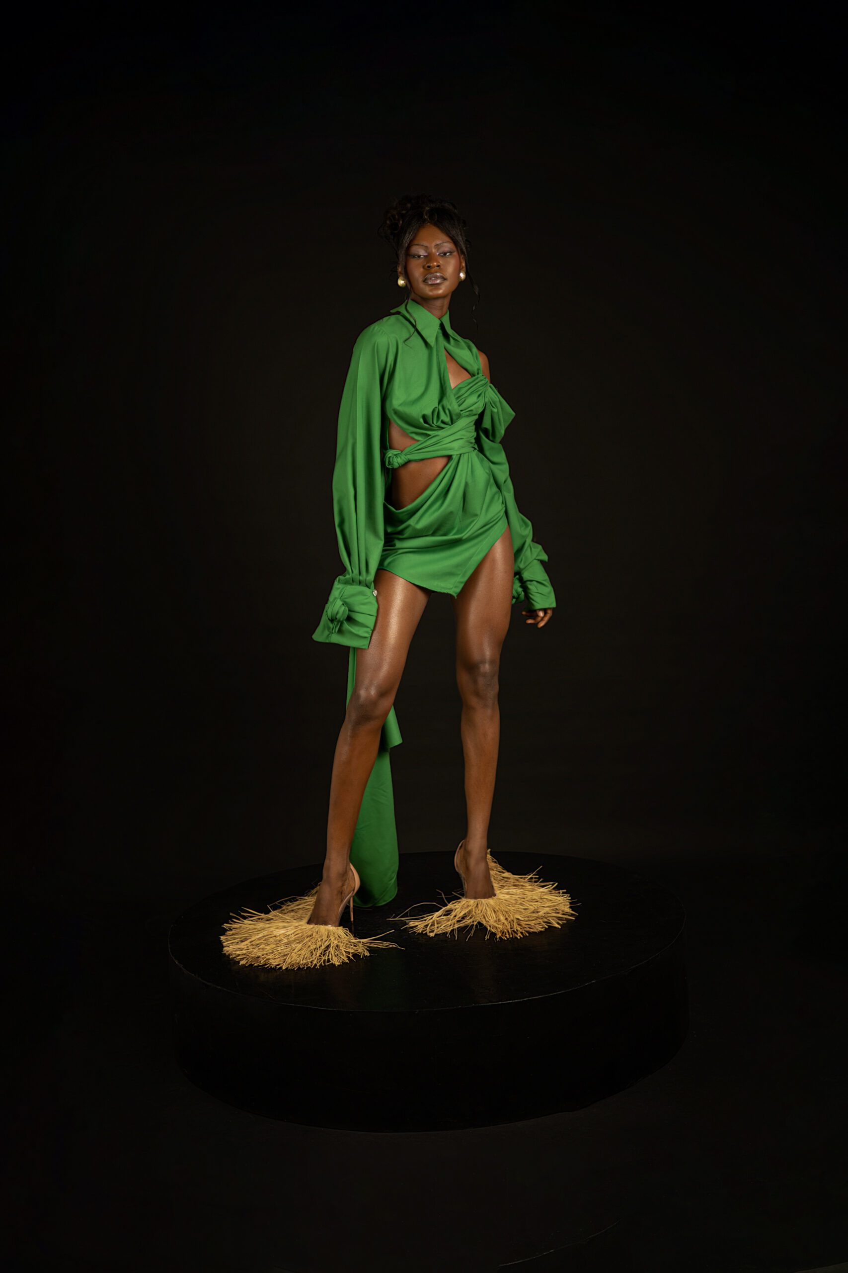 fruch-forest-woll-hemdkleid-mit-cutouts-knoten image 3