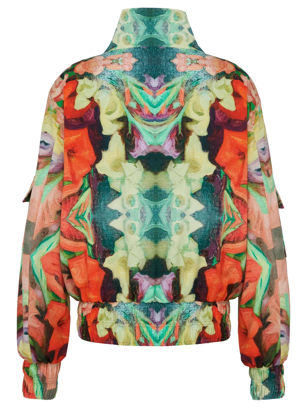 marcel-ostertag-unisex-bomberjacke-flower-abstract-bunt image 2