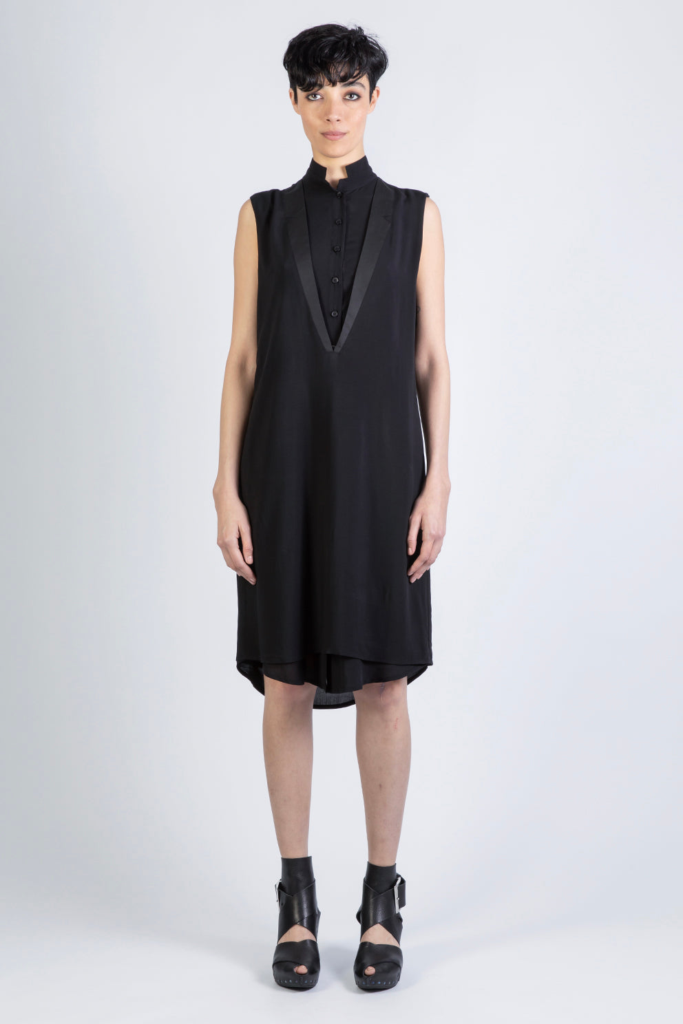 esther-perbandt-double-collar-kleid-damen-schwarz-38-viskose image 4