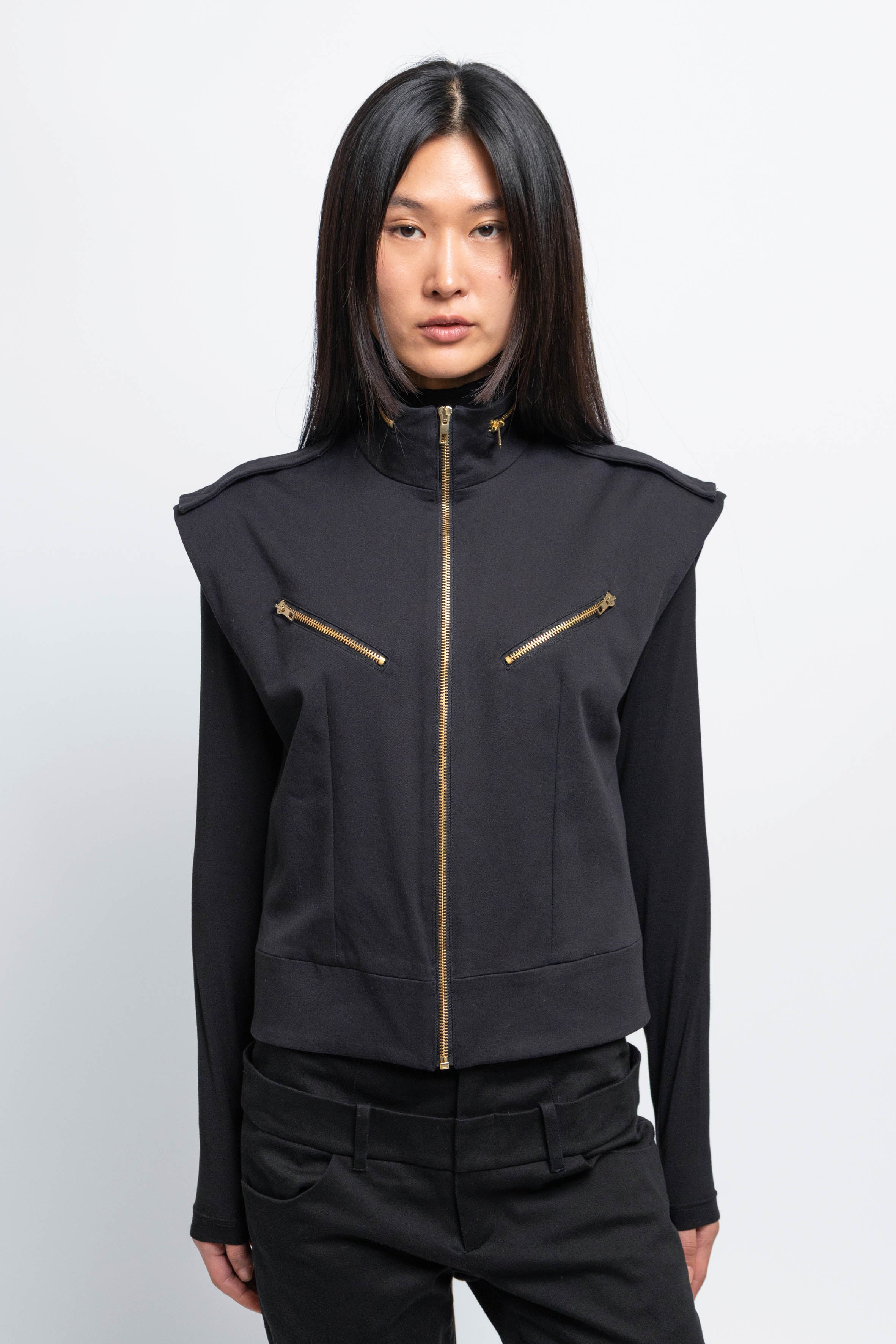 esther-perbandt-marfa-weste-damen-schwarz-baumwolle-taschen image 1