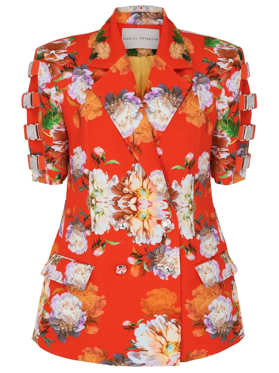 marcel-ostertag-dancing-flowers-blazer-orange-blumenprint image 1