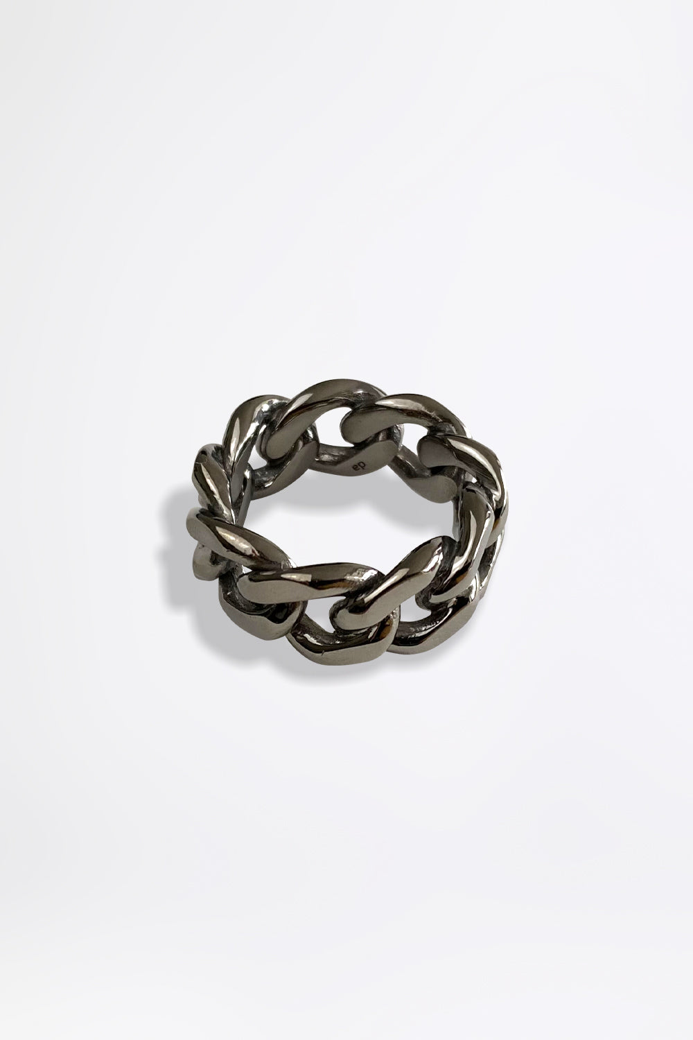 esther-perbandt-tank-chain-bold-ring-gunmetal-edelstahl image 1