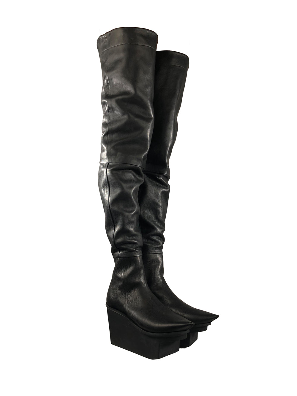esther-perbandt-adore-overknee-stiefel-schwarz-gr-38-leder-plateau image 6