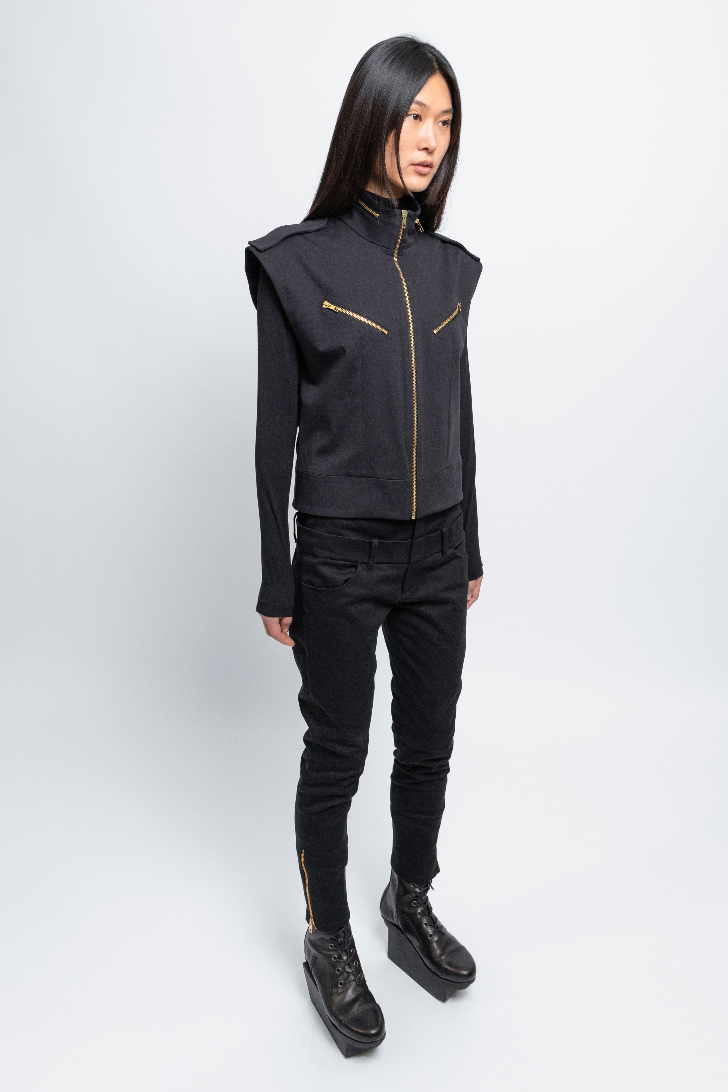 esther-perbandt-skinny-norris-gold-hose-schwarz-low-waist image 6
