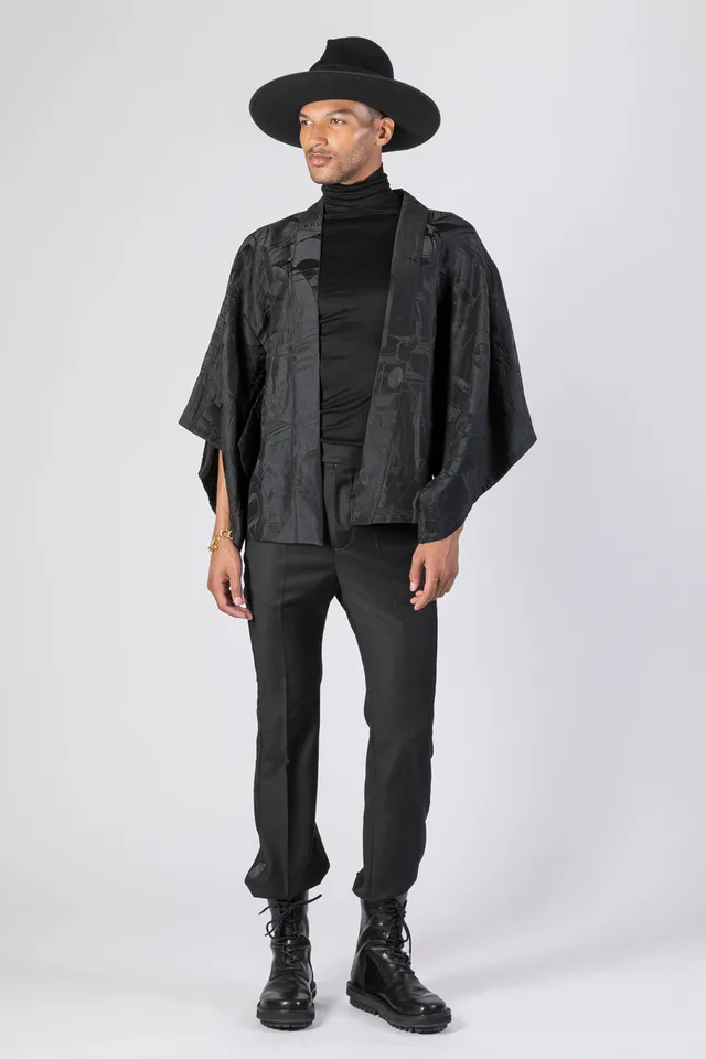 esther-perbandt-machine-short-kimono-herren-leinen-seide-schwarz image 1