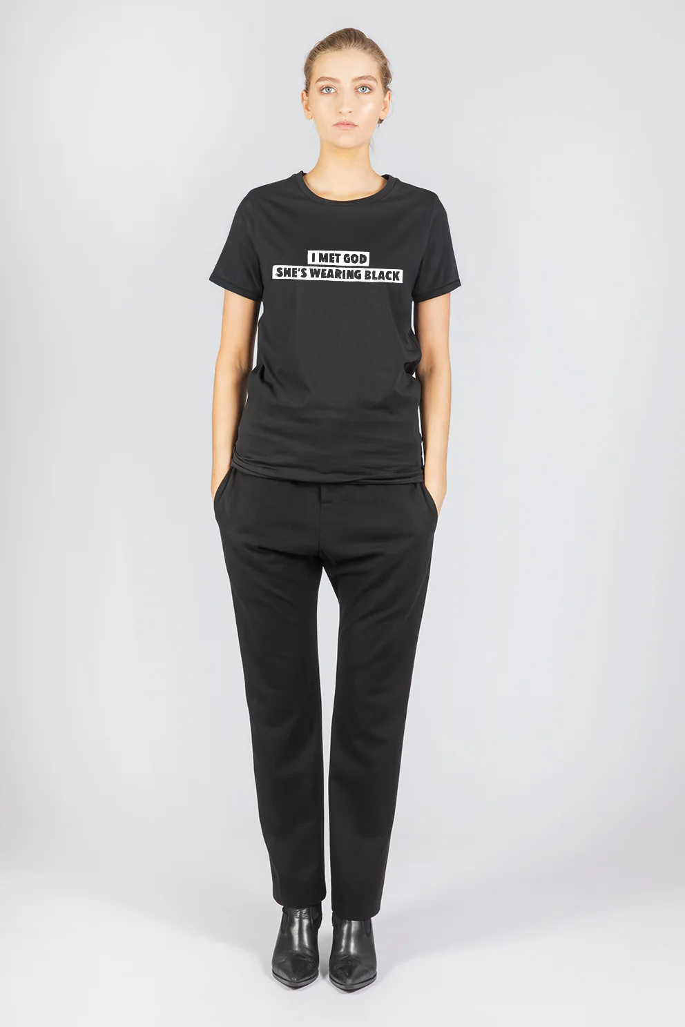 esther-perbandt-i-met-god-t-shirt-damen-schwarz-bio image 3