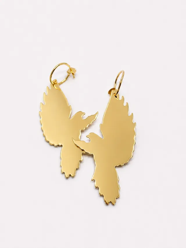 esther-perbandt-bird-ohrringe-gold-paar-7-cm image 1
