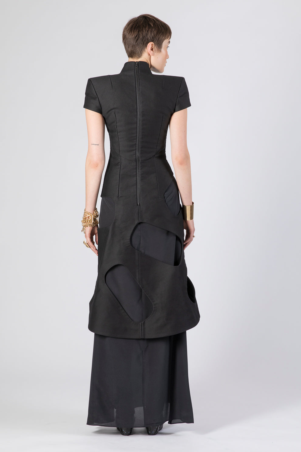 esther-perbandt-lana-cutout-kleid-schwarz-baumwolle-lang image 3