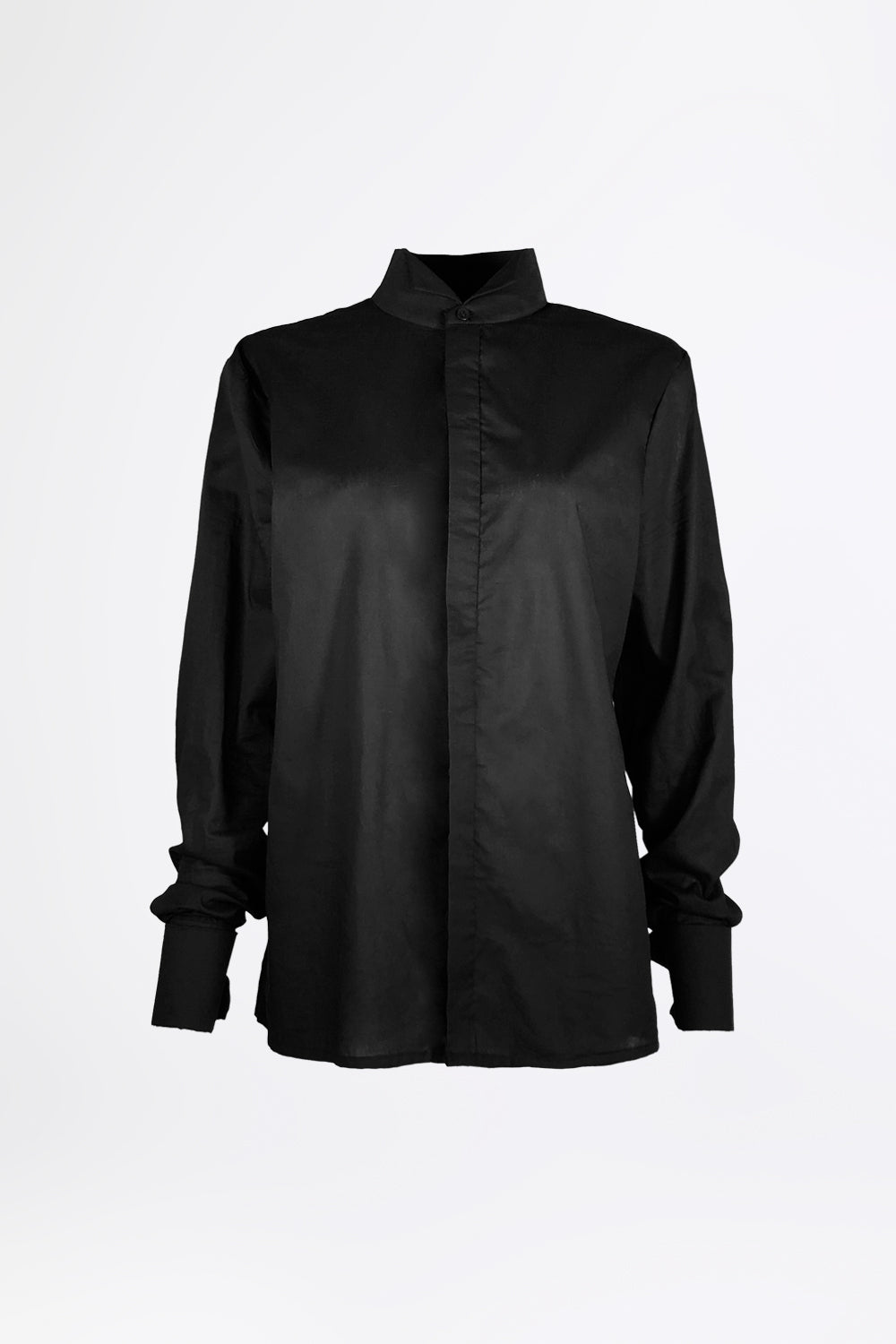 esther-perbandt-smoking-cotton-bluse-schwarz-slim-fit image 2