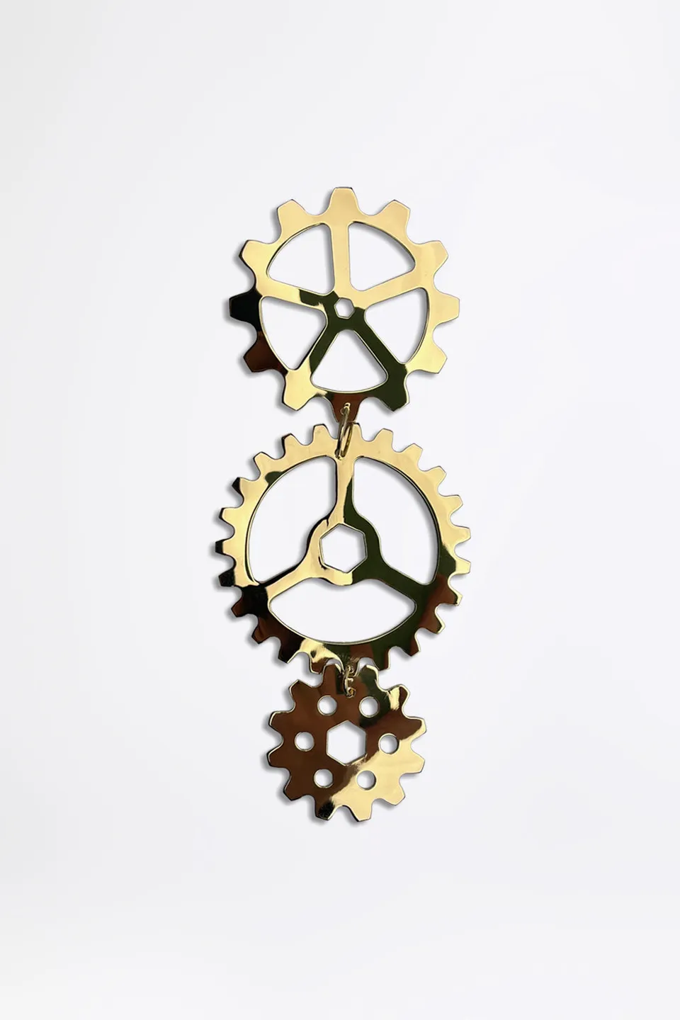 esther-perbandt-gearwheel-single-ohrring-gold-17-5cm image 1