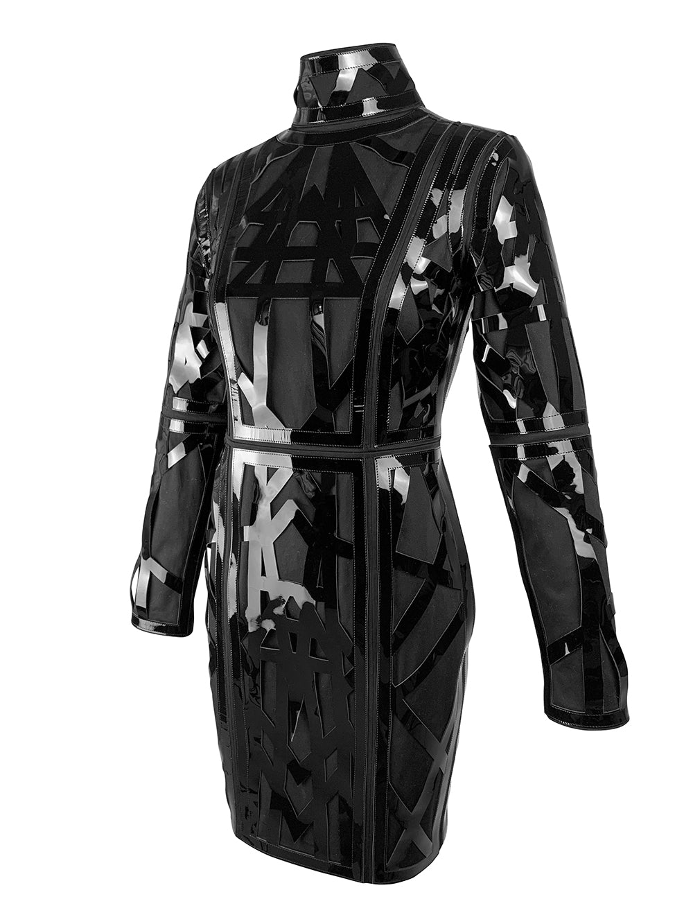 esther-perbandt-moonbeams-kleid-damen-schwarz-lackleder image 6