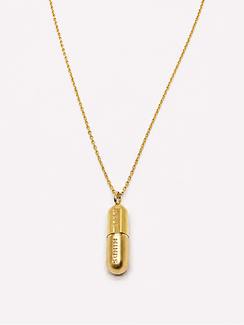 esther-perbandt-gold-pill-halskette-gold-edelstahl-60-cm image 1