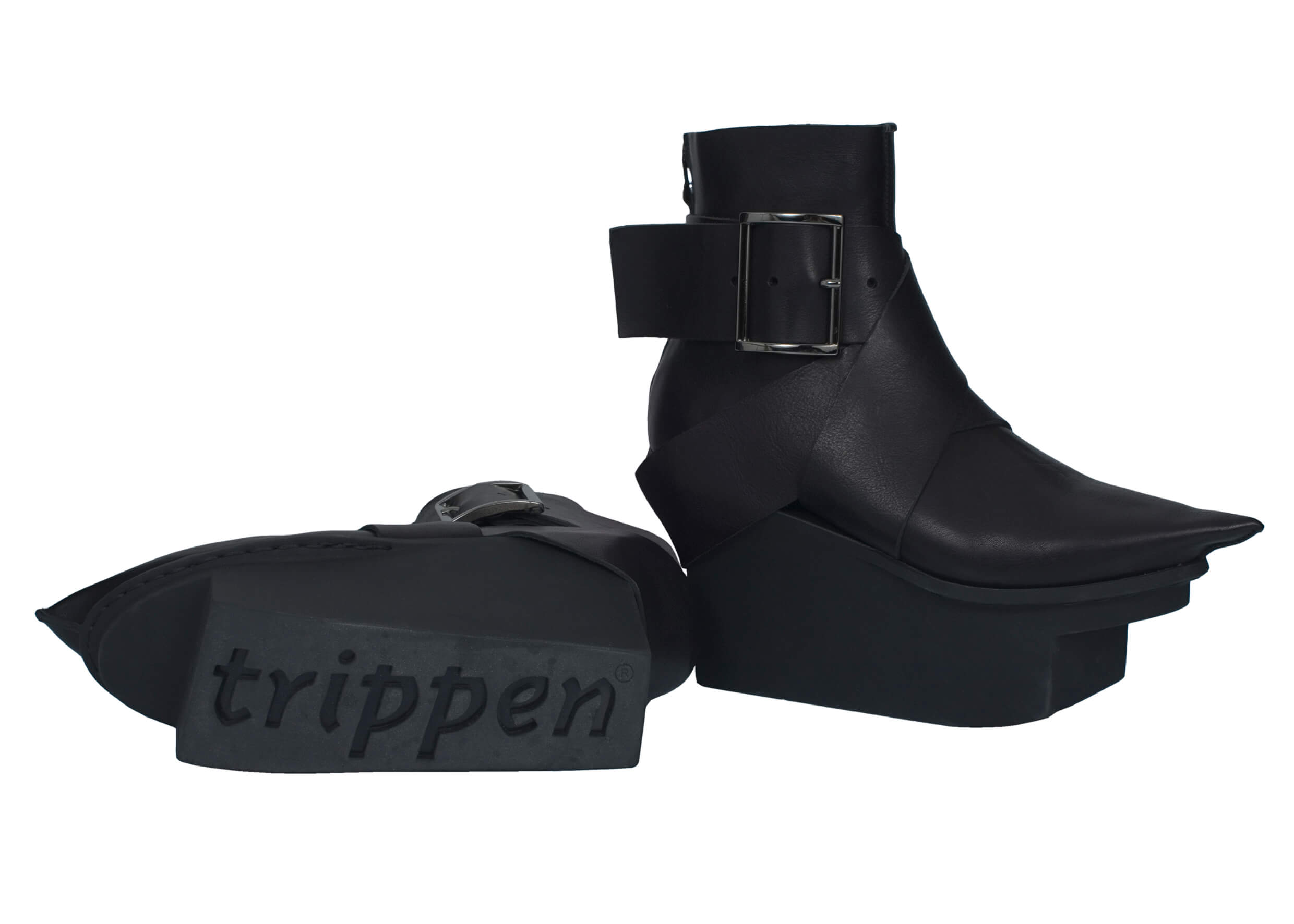 esther-perbandt-lune-stiefeletten-schwarz-leder-plateau-trippen image 7