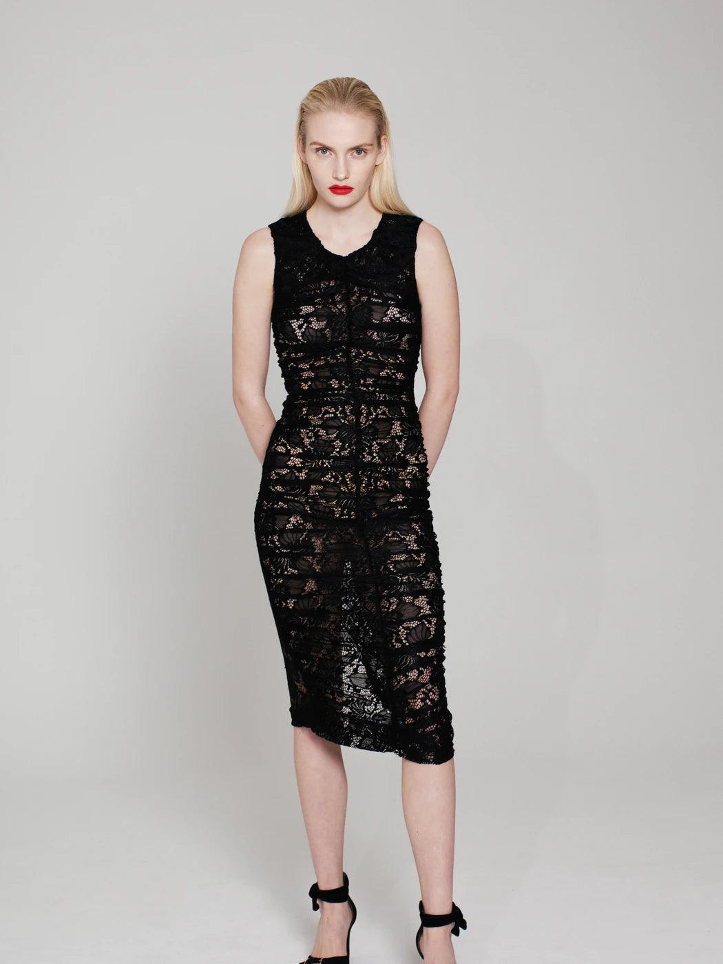 marcel-ostertag-kleid-spitze-schwarz-stretch-xs image 1