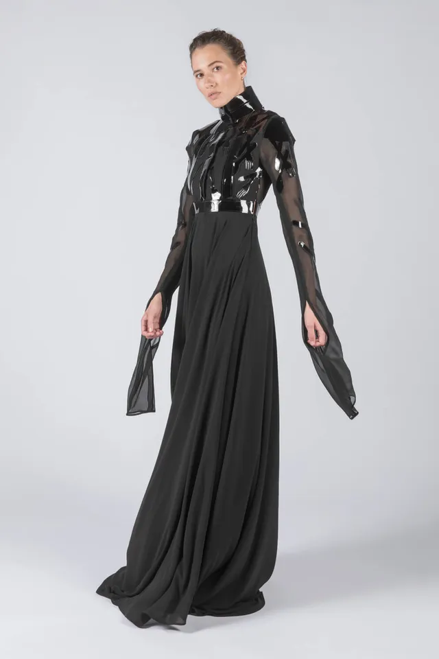 esther-perbandt-houston-cutlery-kleid-schwarz-seide image 1