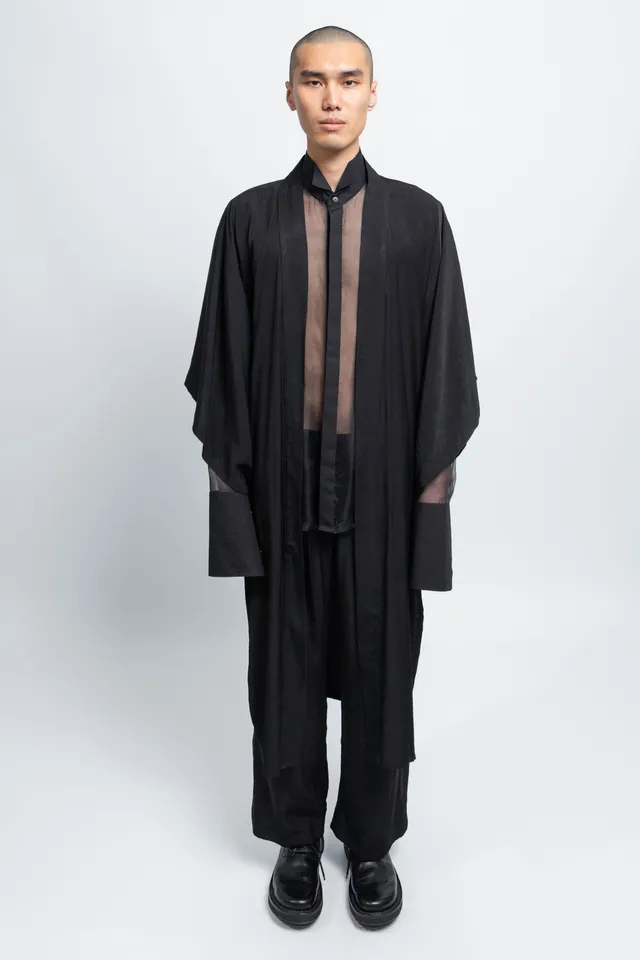 esther-perbandt-long-kimono-herren-schwarz-viskose image 1