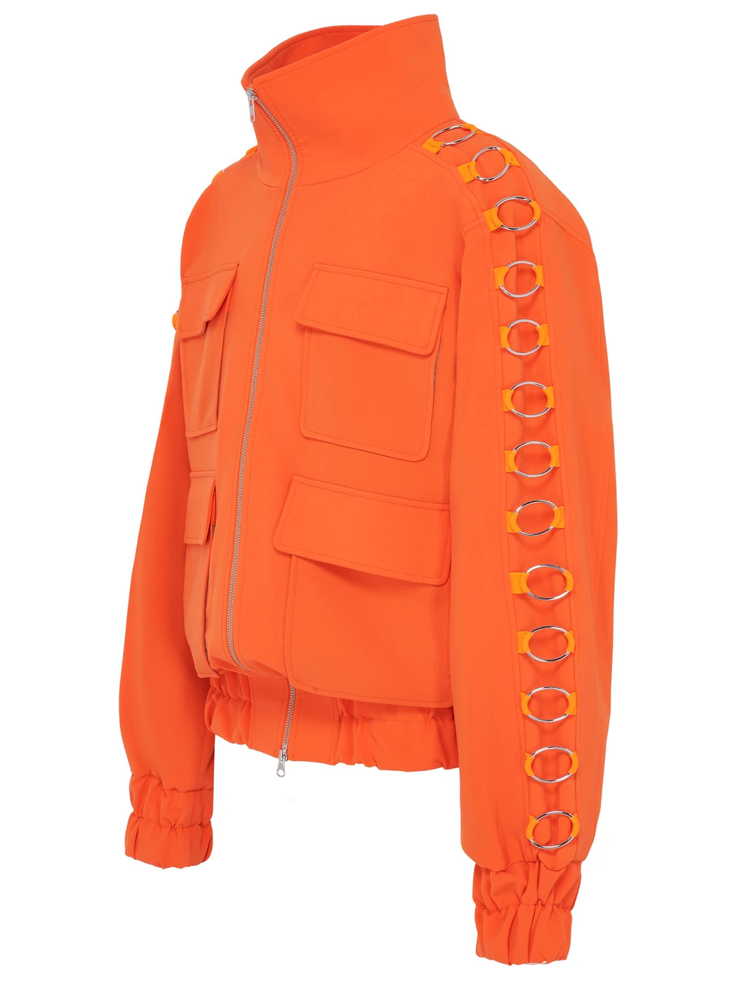 marcel-ostertag-ringe-bomberjacke-orange-damen-nylon image 2
