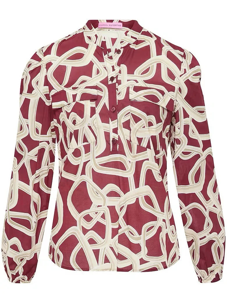 marcel-ostertag-x-peter-hahn-bluse-multicolor-bordeaux image 1