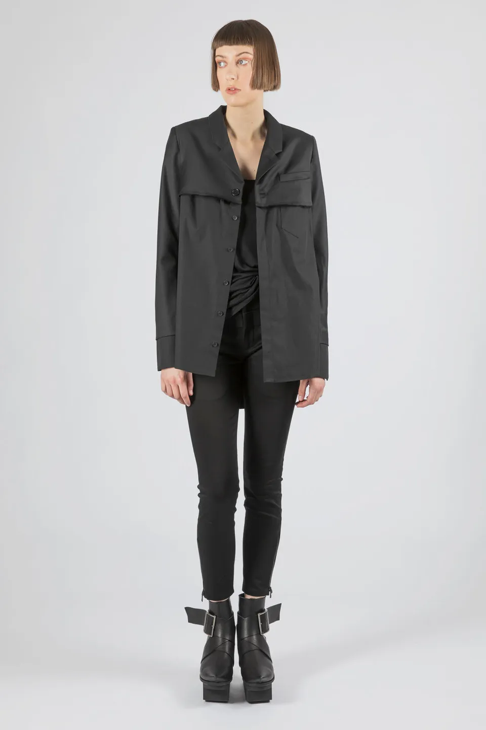 esther-perbandt-cutted-jacke-damen-schwarz-36-wolle-blazer image 1