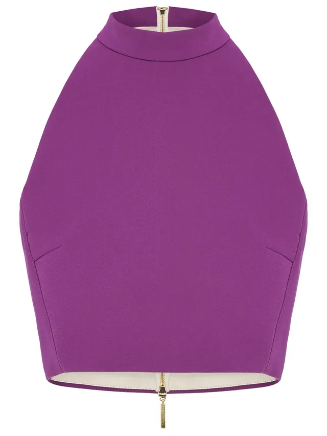 marcel-ostertag-top-violett-schulterfrei image 1