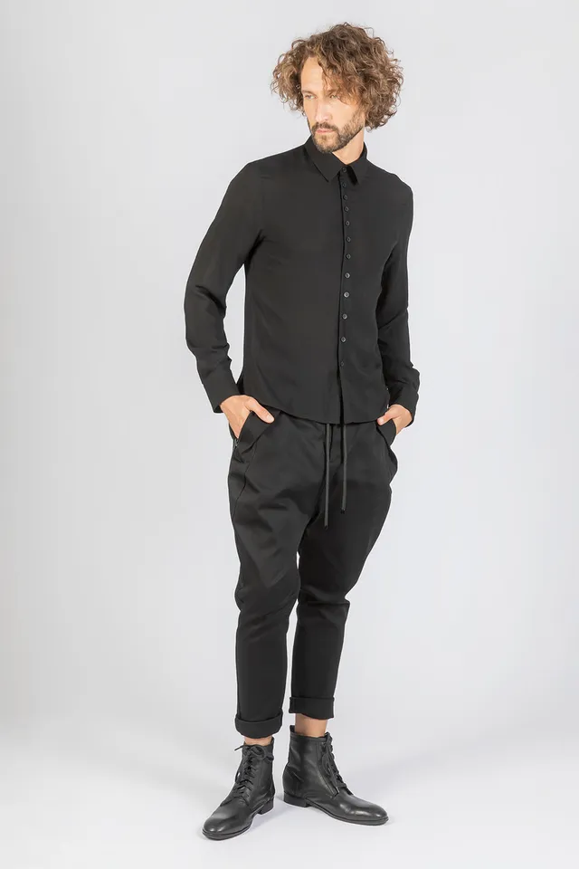 esther-perbandt-favour-hose-herren-schwarz-baumwolle-loose-fit image 1