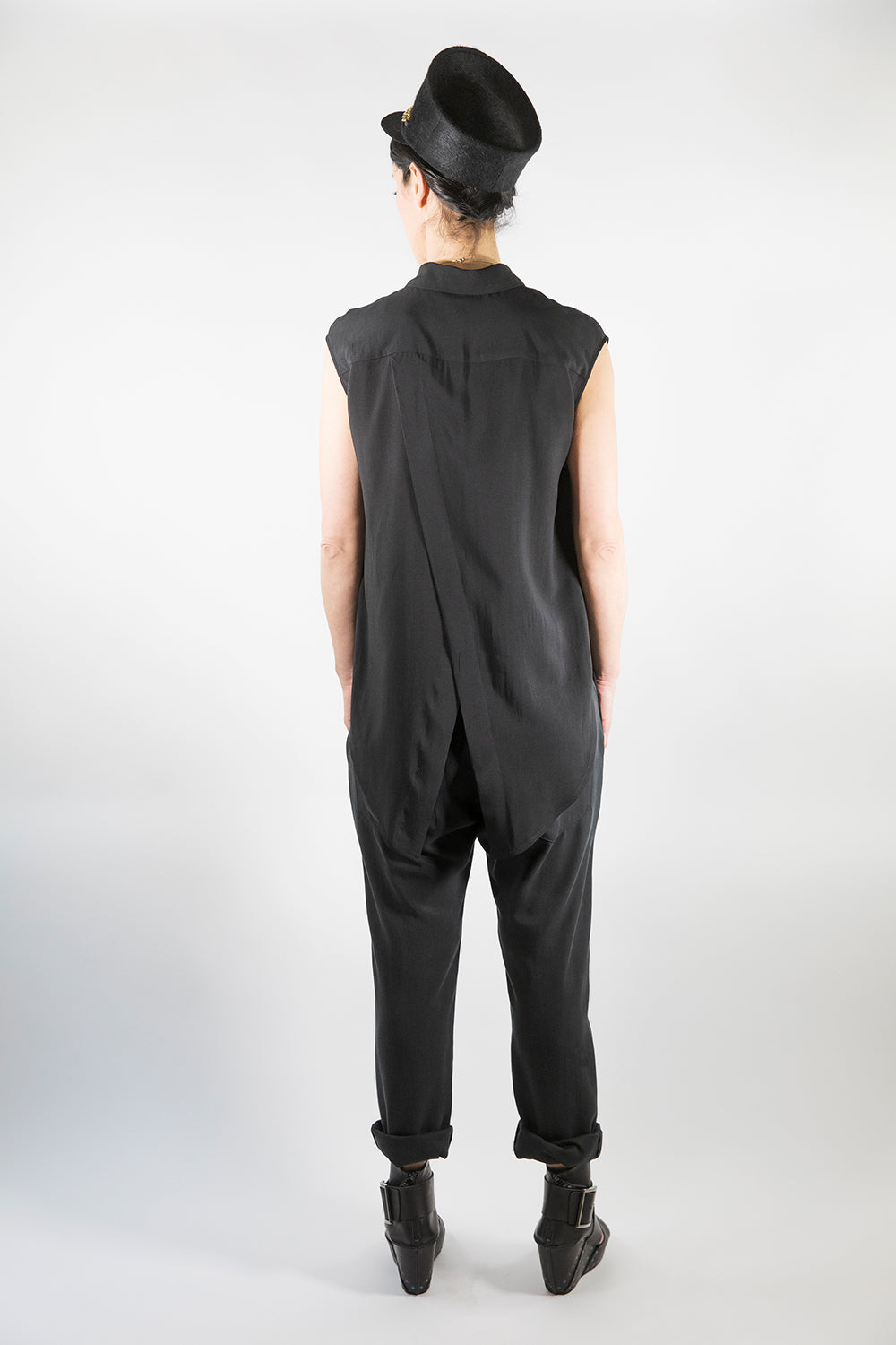 esther-perbandt-safety-bluse-damen-schwarz-rmellos-viskose image 4