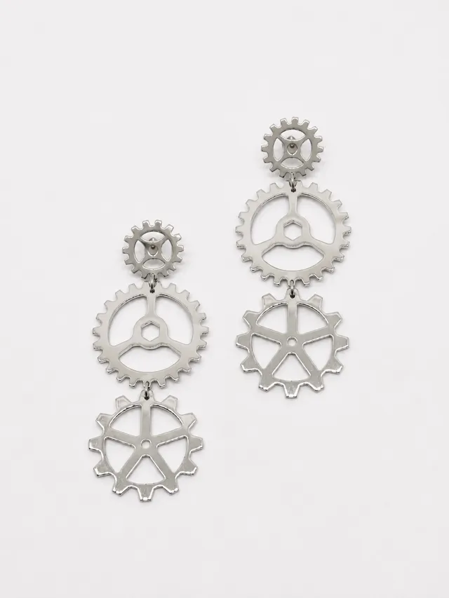 esther-perbandt-gearwheel-triple-ohrringe-silber-14-7-cm image 1