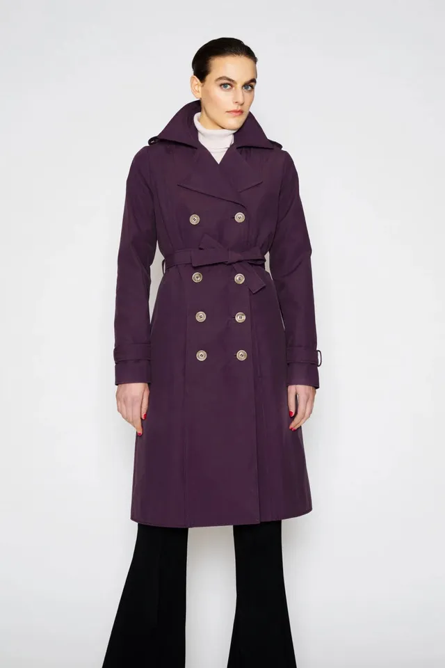 marcel-ostertag-trenchcoat-damen-38-aubergine image 1